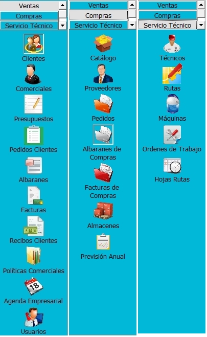menu vertical completo