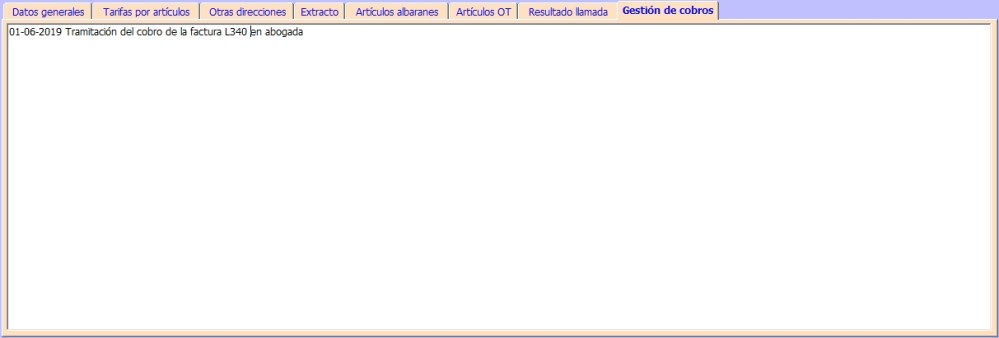 Clientes - Gestión de cobros